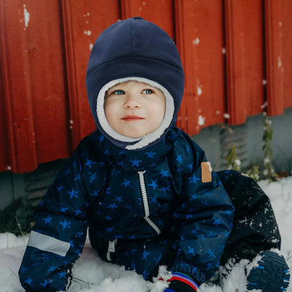 Baby Boy Winter Hat and Mitten Set Baby Girl Hats Toddler Winter Hat Sherpa Lined Fleece Earflap Beanie for Girls Boys Light Blue M