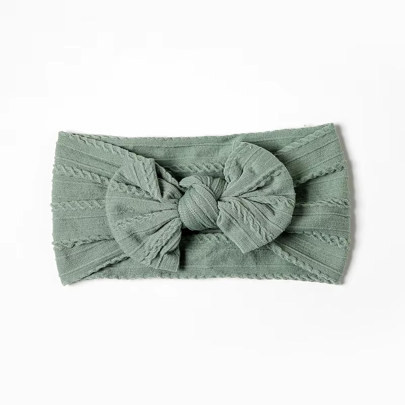 32 Colors Cable Bow Baby Headband Baby Items Bowknot Headwear Turban Elastic Infant Headwrap Baby Girl Hair Accessories