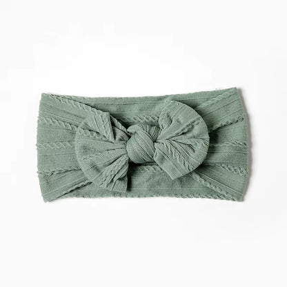 32 Colors Cable Bow Baby Headband Baby Items Bowknot Headwear Turban Elastic Infant Headwrap Baby Girl Hair Accessories